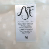 LoveShackFancy Erica Ruffle Blouse Cream Lace-Trim Swiss Dot Size Medium