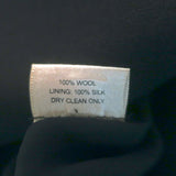 Christopher Kane Scalloped V-Neck Sleeveless Mini Dress Black Wool Crepe Size 10