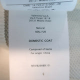 Valentino Flap-Front Goat Fur Jacket Cream Size 38