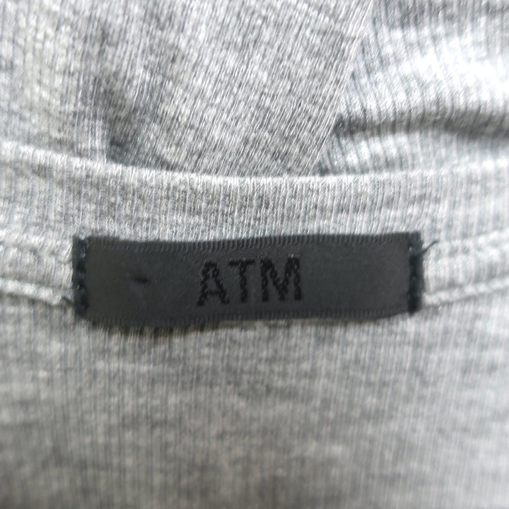ATM Anthony Thomas Melillo Ruched Ribbed Jersey Dress Gray Size Medium