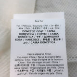Valentino Flap-Front Goat Fur Jacket Cream Size 38