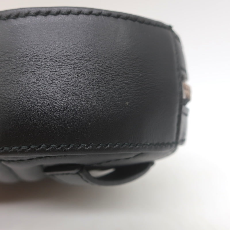 Gucci GG Marmont Animal Studs Matelasse Mini Belt Bag Black Leather Size 85