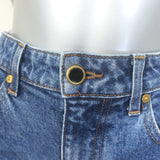 Khaite Vivian High Rise Cropped Boot Cut Jeans Indigo Denim Size 26