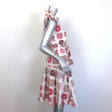 La DoubleJ Short and Sassy Dress Cream Vetrata Floral Print Cotton Size Medium