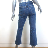 Khaite Vivian High Rise Cropped Boot Cut Jeans Indigo Denim Size 26