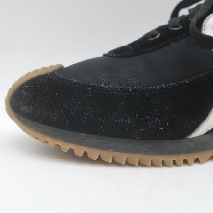 Loewe Flow Runner Sneakers Black Nylon &amp; White Leather Size 38