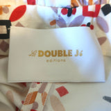 La DoubleJ Short and Sassy Dress Cream Vetrata Floral Print Cotton Size Medium