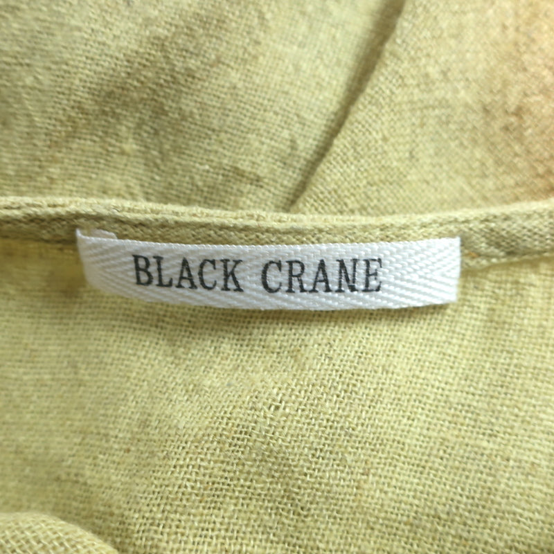 Black Crane Pleated Cocoon Maxi Dress Lemon Linen-Blend Size Medium Celebrity Owned Black Crane Pleated Cocoon Maxi Dress Lemon Linen-Blend Size Medium Celebrity Owned