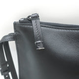 Christian Dior Wristlet Pouch Black Leather Small Clutch