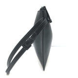 Christian Dior Wristlet Pouch Black Leather Small Clutch