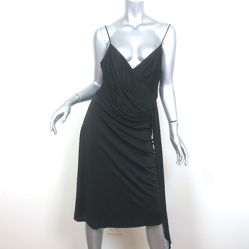 Alexander McQueen Draped Jersey Dress Black Size 46 Celebrity Owned Alexander McQueen Draped Jersey Dress Black Size 46 Celebrity Owned