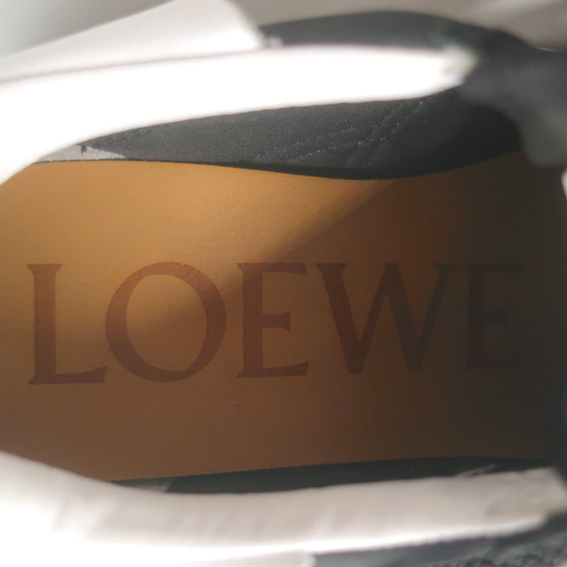 Loewe Flow Runner Sneakers Black Nylon &amp; White Leather Size 38