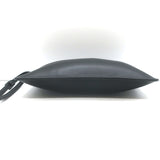Christian Dior Wristlet Pouch Black Leather Small Clutch
