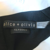Alice + Olivia Porla Collared Sweater Black Stretch Wool Size Medium