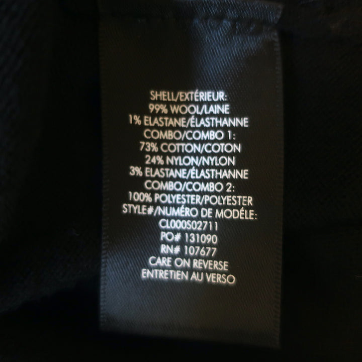Alice + Olivia Porla Collared Sweater Black Stretch Wool Size Medium