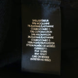 Alice + Olivia Porla Collared Sweater Black Stretch Wool Size Medium