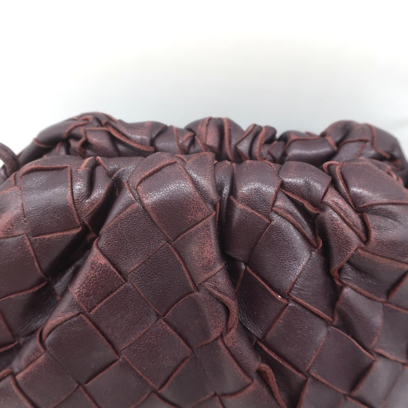 Bottega Veneta The Pouch Mini Intrecciato Leather Crossbody Bag Bordeaux