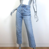 Khaite Abigail High Rise Straight Jeans Light Denim Size 27