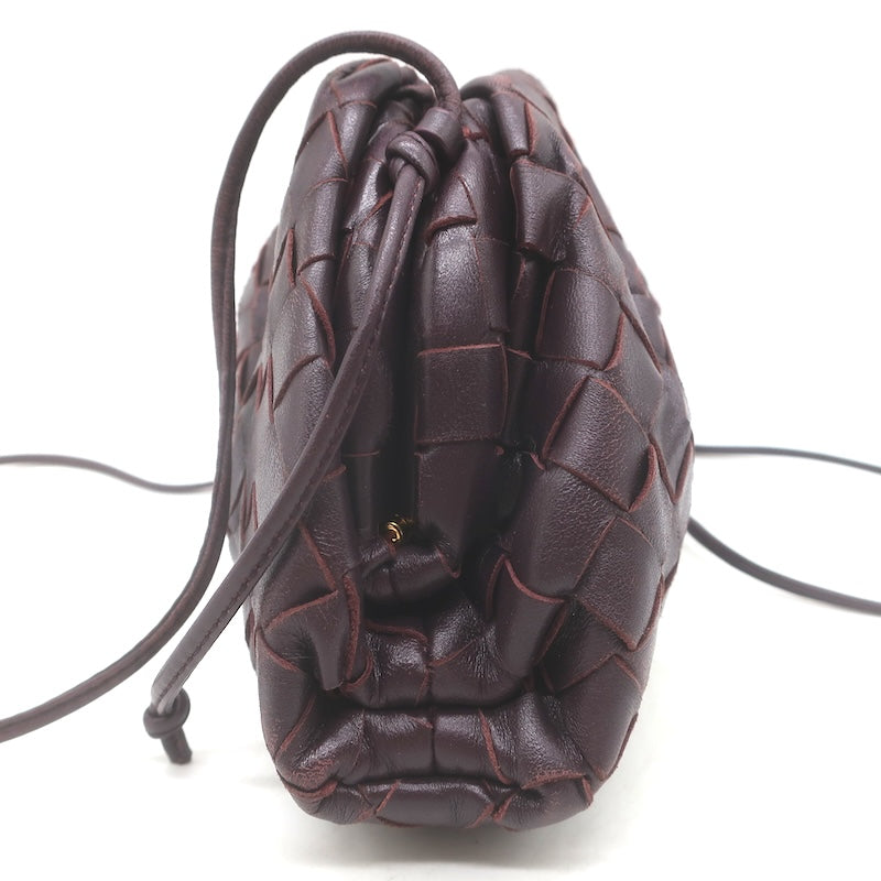 Bottega Veneta The Pouch Mini Intrecciato Leather Crossbody Bag Bordeaux