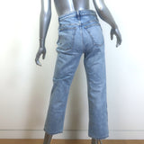 Khaite Abigail High Rise Straight Jeans Light Denim Size 27