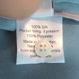 Rachel Comey Ruffled Cutout Blouse Blue Silk Size 6 Long Sleeve Top