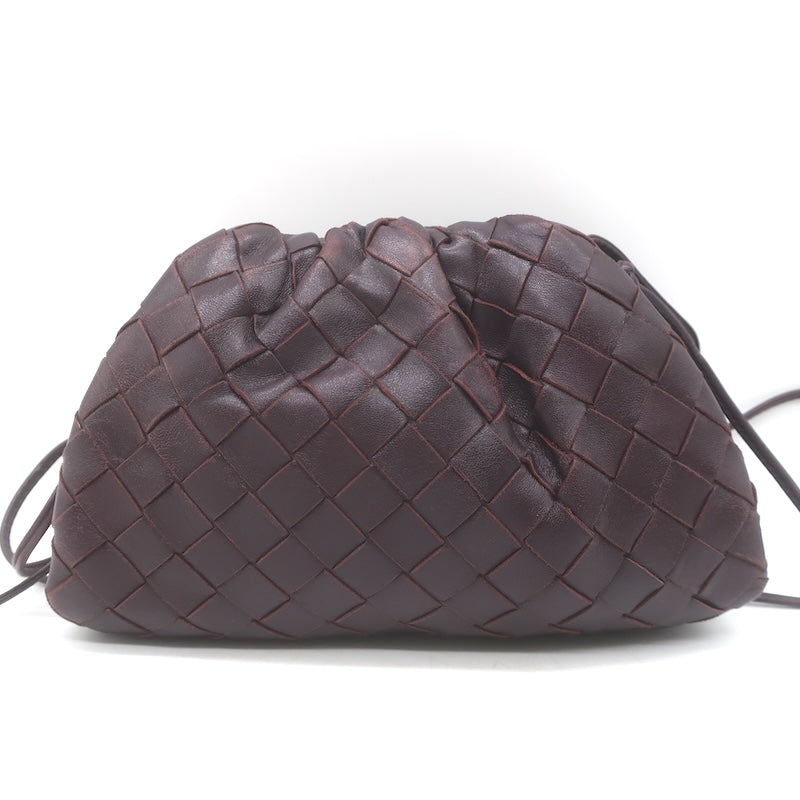 Bottega Veneta The Pouch Mini Intrecciato Leather Crossbody Bag Bordeaux