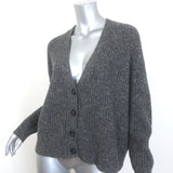 Jenni Kayne Cropped Cashmere Cocoon Cardigan Charcoal Rib Knit Size Extra Small
