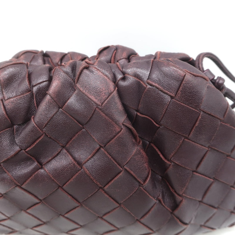 Bottega Veneta The Pouch Mini Intrecciato Leather Crossbody Bag Bordeaux