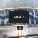 Khaite Abigail High Rise Straight Jeans Light Denim Size 27