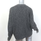 Jenni Kayne Cropped Cashmere Cocoon Cardigan Charcoal Rib Knit Size Extra Small