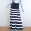 Staud Swirling Striped Maxi Skirt Navy/White Size Extra Small