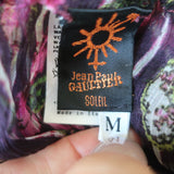 Jean Paul Gaultier Soleil Cover-Up Midi Dress Floral Print Chiffon Size Medium
