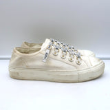 Christian Dior Walk'n'Dior Low Top Sneakers Cream Cotton Canvas Size 39