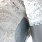 LoveShackFancy Drella Floral-Embroidered Puff Sleeve Mini Dress White Size 00