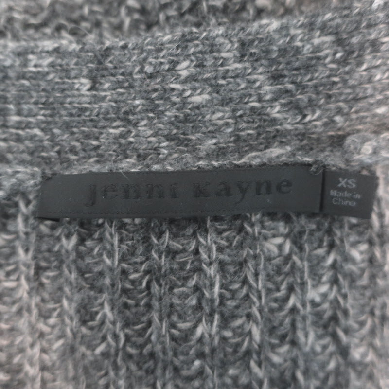 Jenni Kayne Cropped Cashmere Cocoon Cardigan Charcoal Rib Knit Size Extra Small