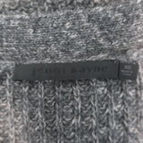 Jenni Kayne Cropped Cashmere Cocoon Cardigan Charcoal Rib Knit Size Extra Small