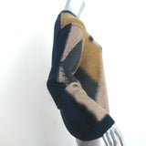 Khaite Erique Cashmere Abstract Argyle Sweater Navy/Multi Size Medium