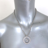 Roberto Coin Cento Large O Pendant Necklace 18K White Gold Pave Diamond