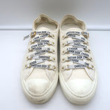 Christian Dior Walk'n'Dior Low Top Sneakers Cream Cotton Canvas Size 39