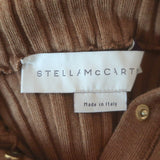 Stella McCartney Turtleneck Refined Ribs Sweater Dress Camel Wool-Silk Size 38