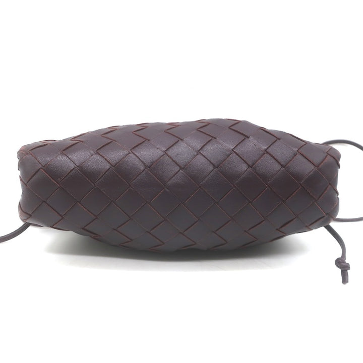 Bottega Veneta The Pouch Mini Intrecciato Leather Crossbody Bag Bordeaux