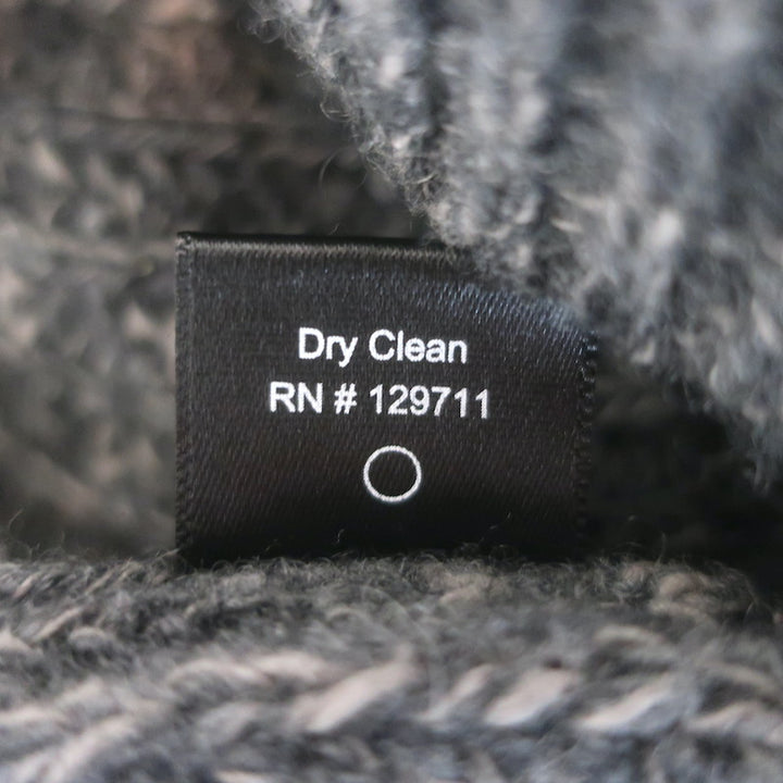 Jenni Kayne Cropped Cashmere Cocoon Cardigan Charcoal Rib Knit Size Extra Small