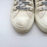 Christian Dior Walk'n'Dior Low Top Sneakers Cream Cotton Canvas Size 39