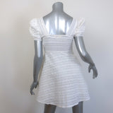 LoveShackFancy Drella Floral-Embroidered Puff Sleeve Mini Dress White Size 00