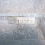 LoveShackFancy Drella Floral-Embroidered Puff Sleeve Mini Dress White Size 00