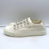 Christian Dior Walk'n'Dior Low Top Sneakers Cream Cotton Canvas Size 39