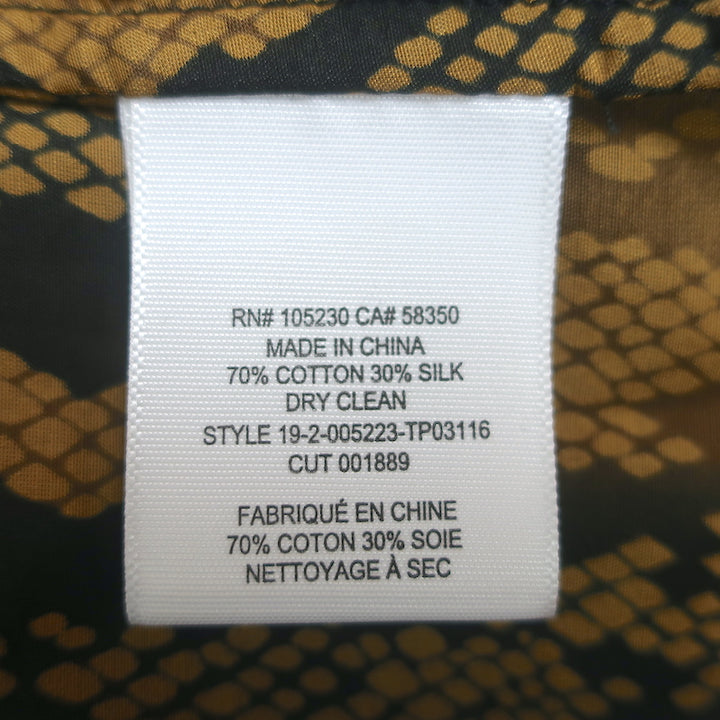 Current/Elliott Bermuda Tank Top Brown Snakeskin Print Cotton-Silk Size 3 NEW