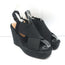 Castaner Crisscross Platform Espadrille Wedge Sandals Black Size 38
