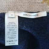 Khaite Erique Cashmere Abstract Argyle Sweater Navy/Multi Size Medium