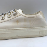 Christian Dior Walk'n'Dior Low Top Sneakers Cream Cotton Canvas Size 39